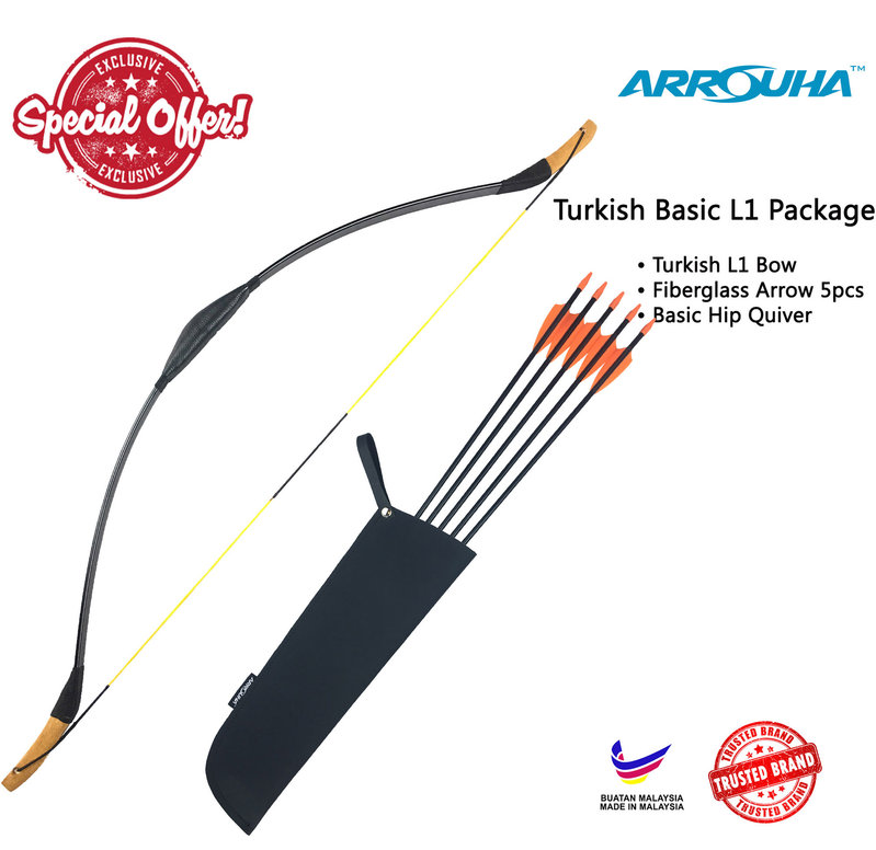 Pakej Busur Turkish Basic L1 Spesial 30-35lbs RM329